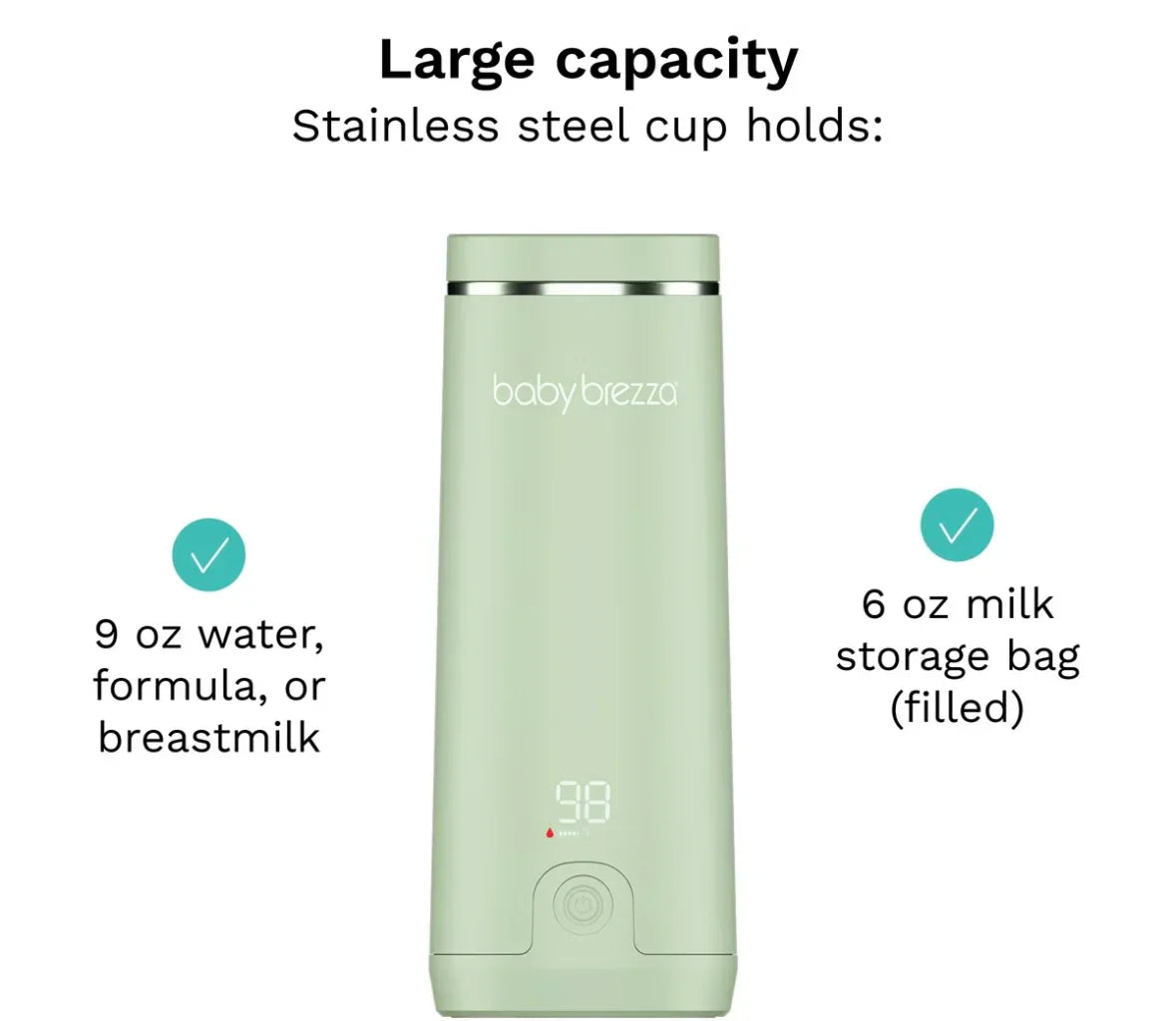 NEW Baby Brezza Superfast Portable Bottle Warmer