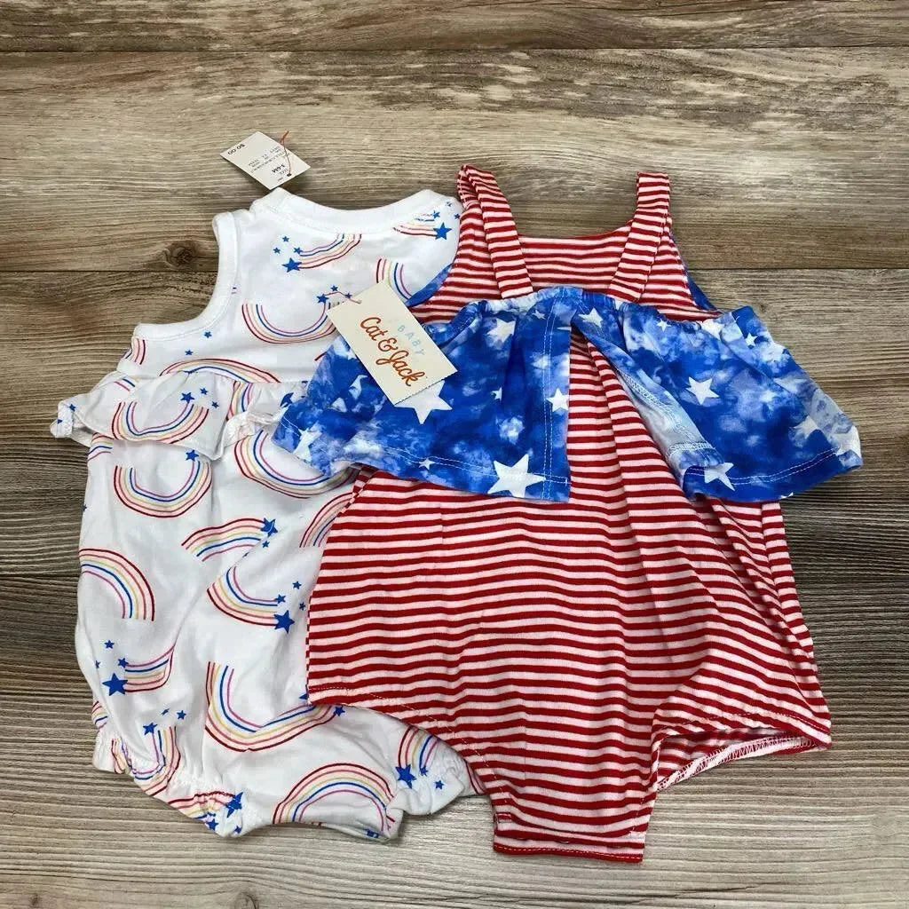NEW Cat & Jack Baby Rainbow Romper sz 3-6m - Me 'n Mommy To Be