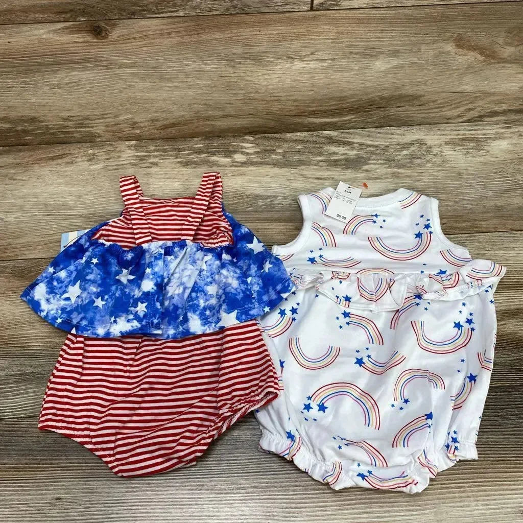 NEW Cat & Jack Baby Rainbow Romper sz 3-6m - Me 'n Mommy To Be
