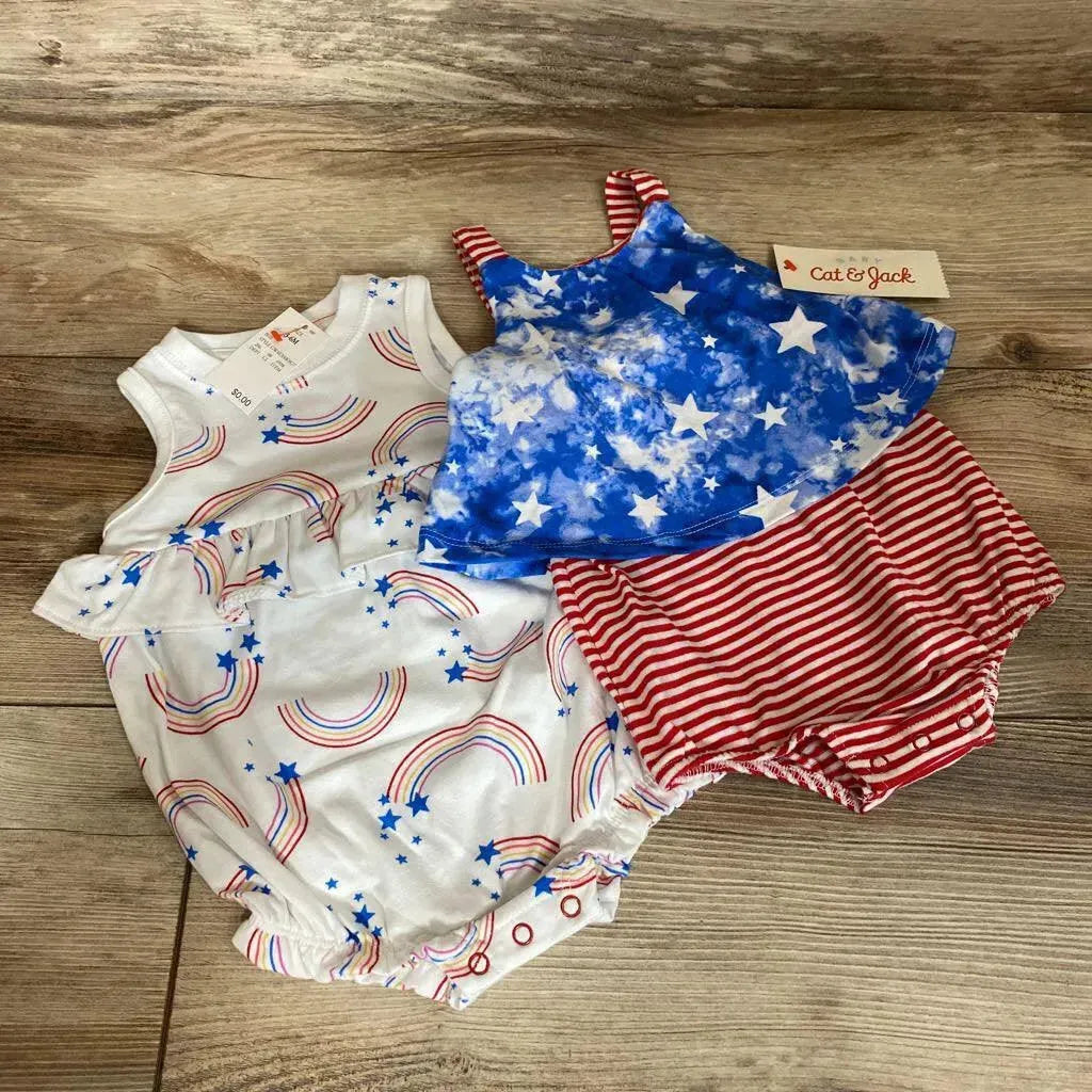 NEW Cat & Jack Baby Rainbow Romper sz 3-6m - Me 'n Mommy To Be