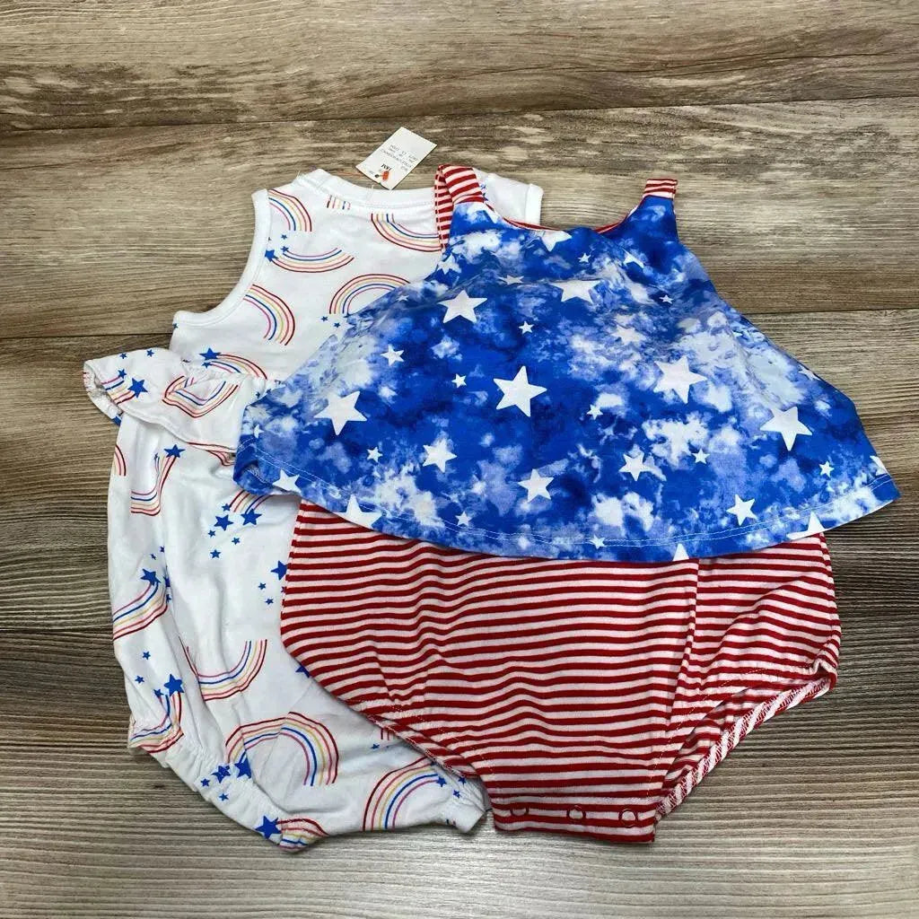 NEW Cat & Jack 2pk Rainbow Romper sz 18m - Me 'n Mommy To Be