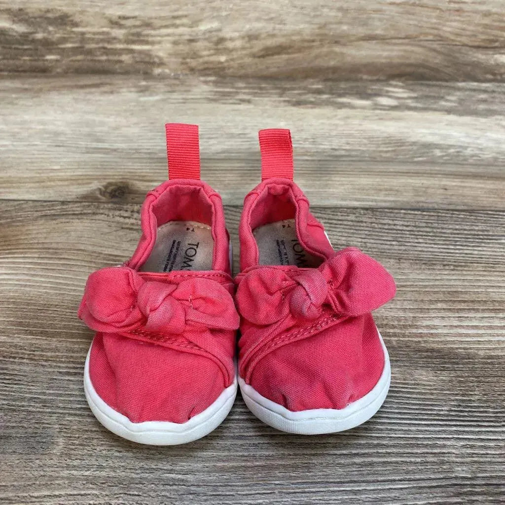 Toms Tiny Alpargata Shoes in Raspberry sz 4c - Me 'n Mommy To Be