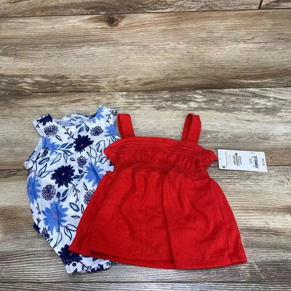 NEW Just One You 3pc Floral Romper Set sz NB - Me 'n Mommy To Be