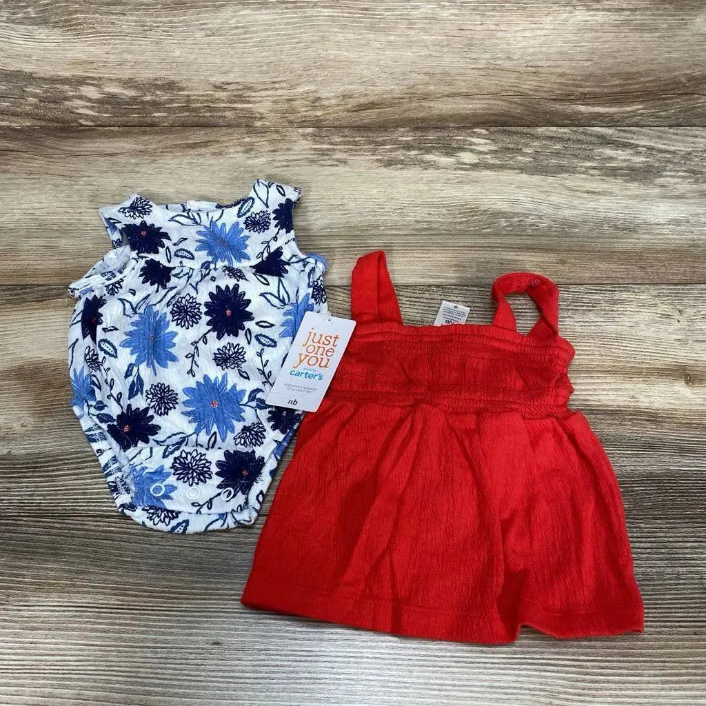 NEW Just One You 3pc Floral Romper Set sz NB - Me 'n Mommy To Be