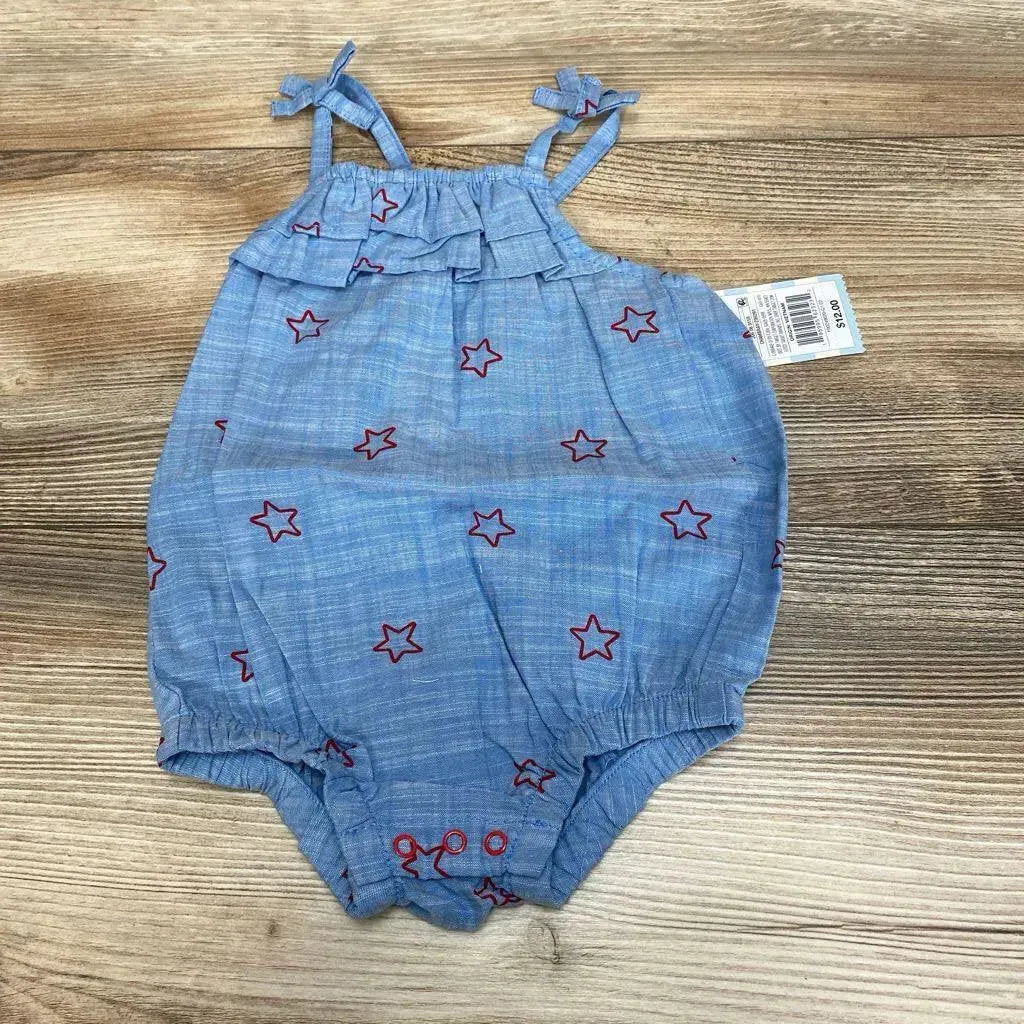 NEW Cat & Jack Chambray Romper sz 3-6m - Me 'n Mommy To Be
