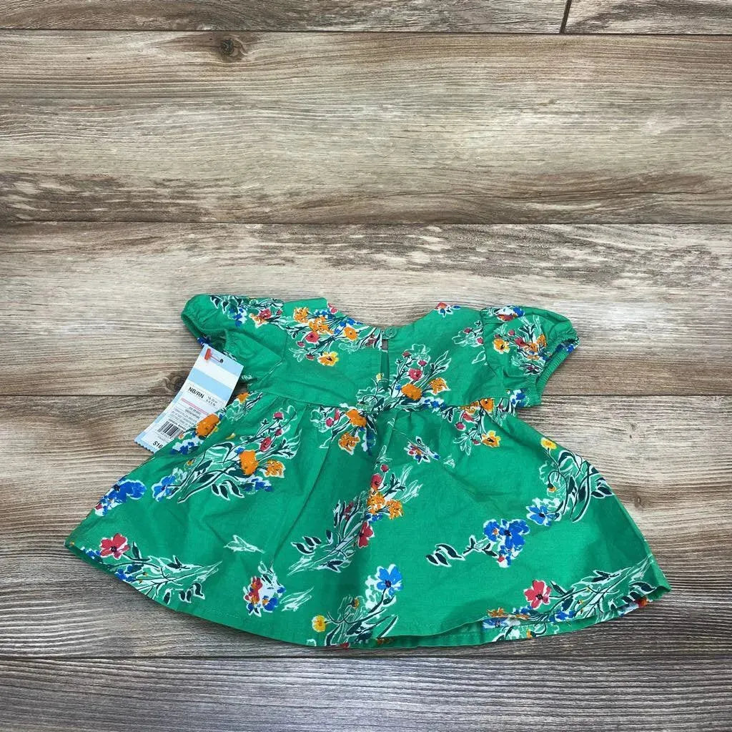 NEW Cat & Jack 2pc Floral Short Sleeve Dress sz Newborn - Me 'n Mommy To Be