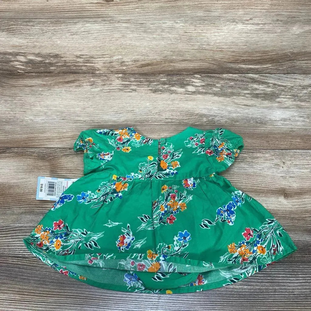 NEW Cat & Jack Floral Short Sleeve Dress sz Newborn - Me 'n Mommy To Be