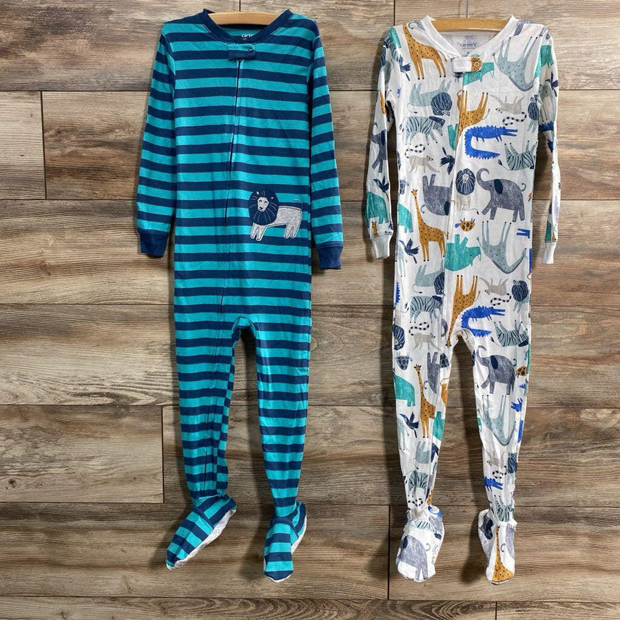 NEW Just One You 2pk Animals & Stripes Print Sleepers sz 4T - Me 'n Mommy To Be