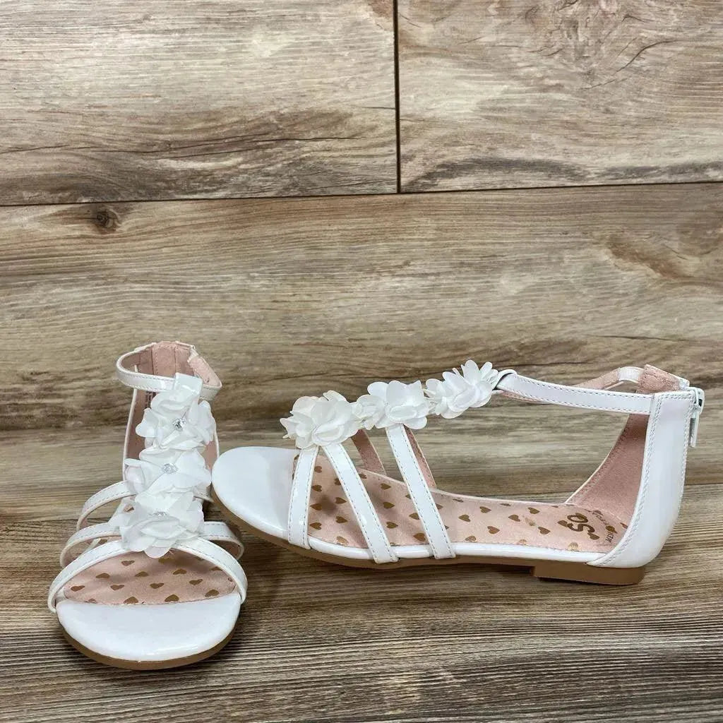 NEW SO Flower Applique Sandals sz 3Y - Me 'n Mommy To Be
