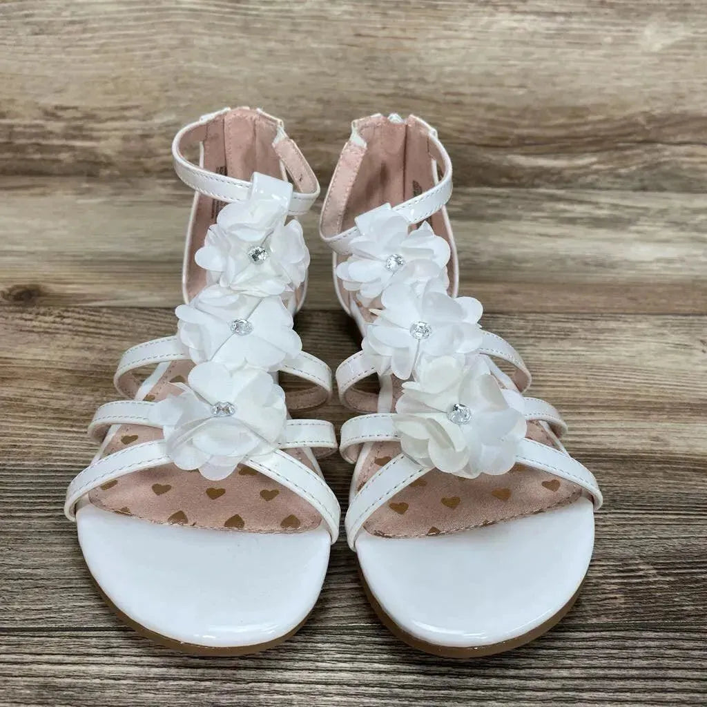 NEW SO Flower Applique Sandals sz 3Y - Me 'n Mommy To Be