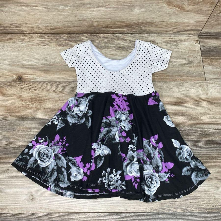 Freshly Stitched Boutique Polka Dot Floral Dress sz 3T - Me 'n Mommy To Be