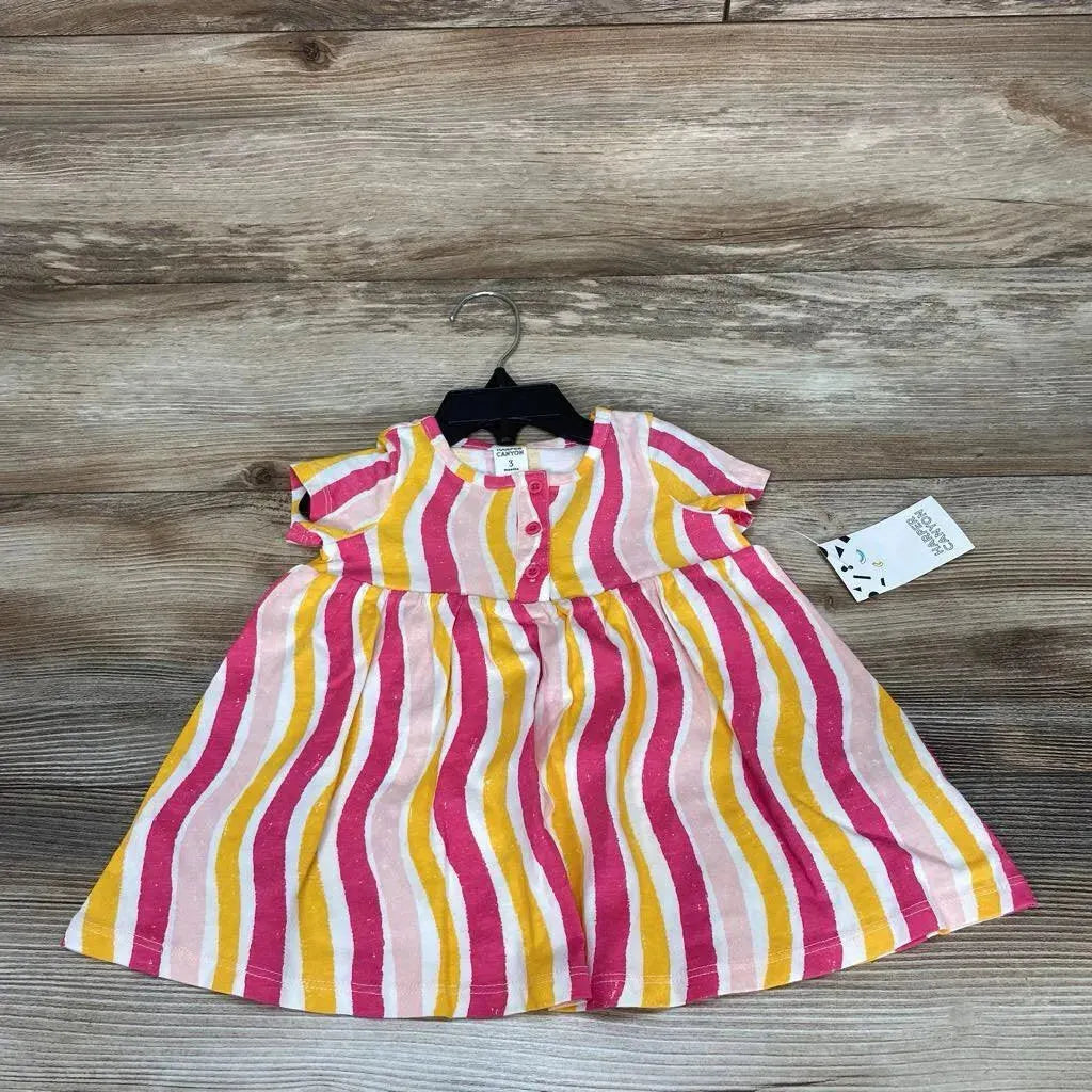 NEW Harper Canyon Henley Striped Dress sz 3m - Me 'n Mommy To Be