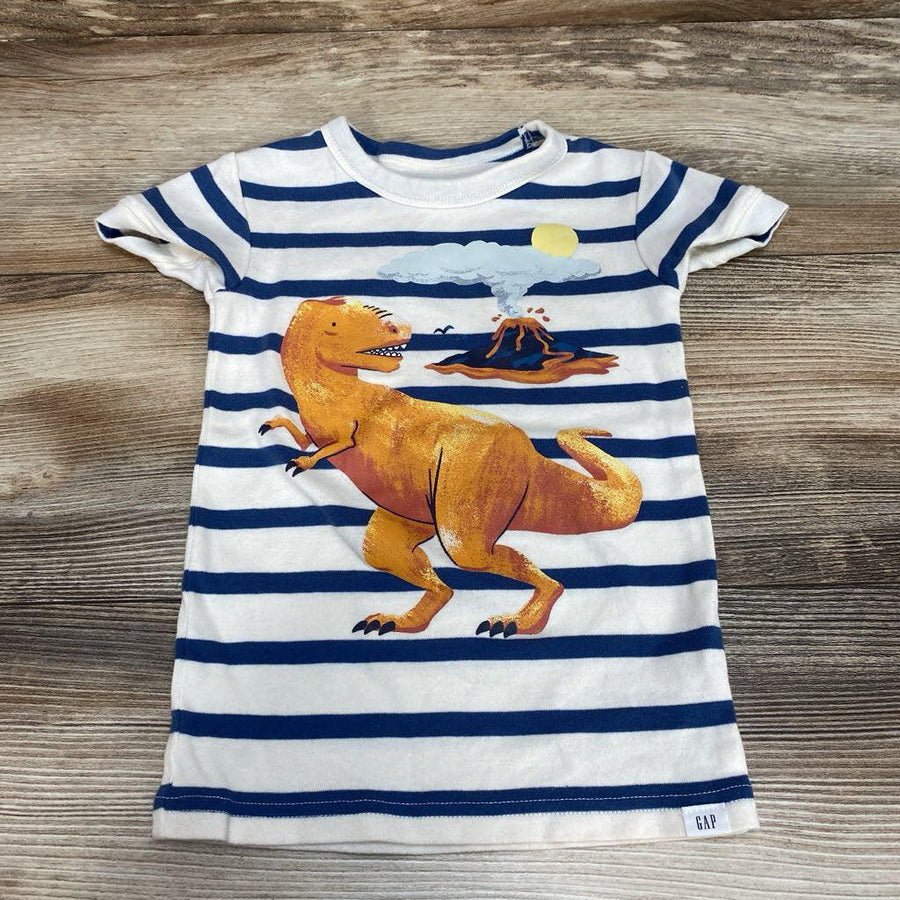 Baby Gap Striped Dino Shirt sz 4T - Me 'n Mommy To Be