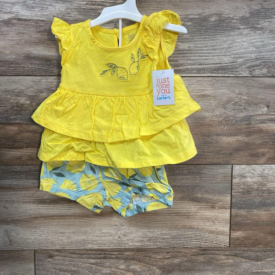 NEW Just One You 2pc Lemon Top & Shorts sz 9m - Me 'n Mommy To Be