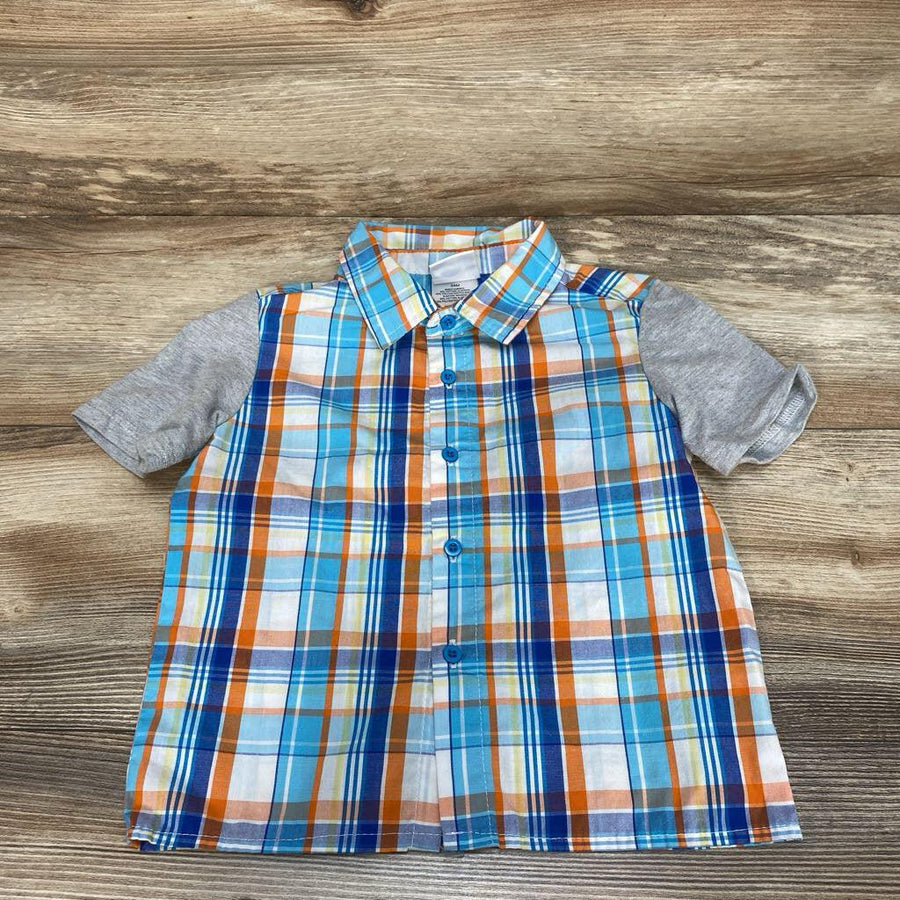 Nannette Kids Plaid Button-Up Shirt sz 24m - Me 'n Mommy To Be