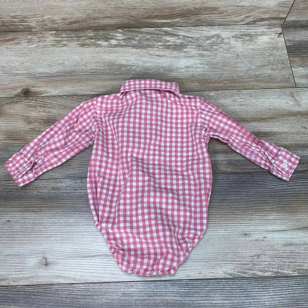Children's Place Gingham Button-Up Bodysuit sz 9-12m - Me 'n Mommy To Be