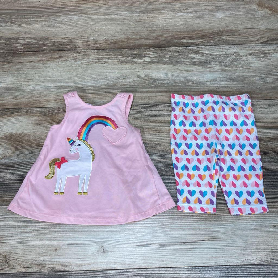 NEW Kids Headquarters Sleeveless Outfit Rainbow Unicorn sz 6-9m - Me 'n Mommy To Be