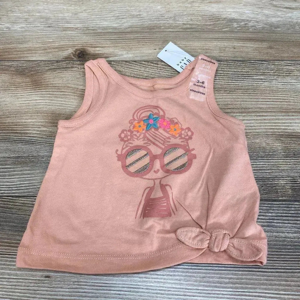 NEW Baby Gap Front-Tie Embroidered Tank Top sz 3-6m - Me 'n Mommy To Be