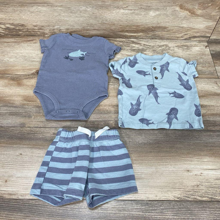 Child Of Mine 3pc Whale Shark Bodysuit Set sz 3-6m - Me 'n Mommy To Be