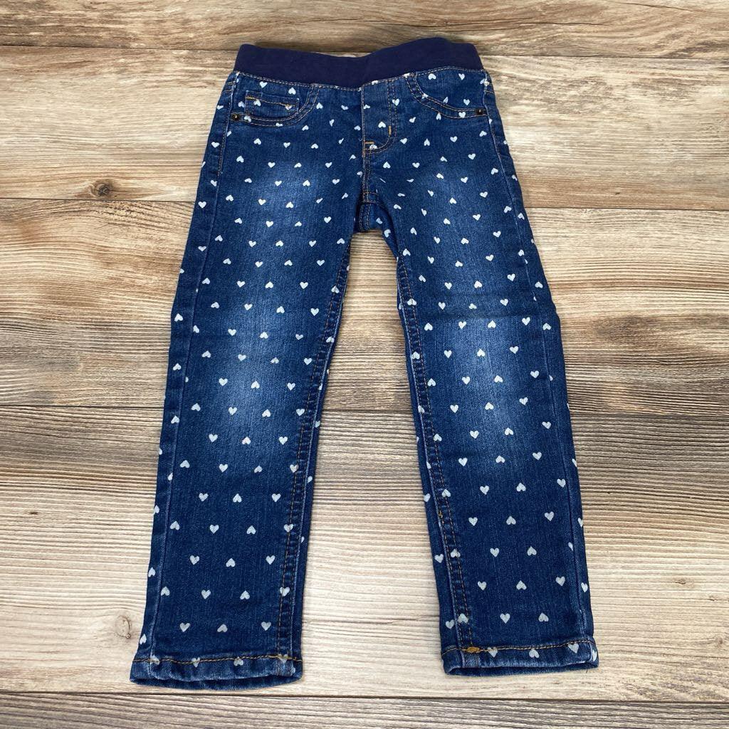 Cat & Jack Heart Print Skinny Jeans sz 4T - Me 'n Mommy To Be