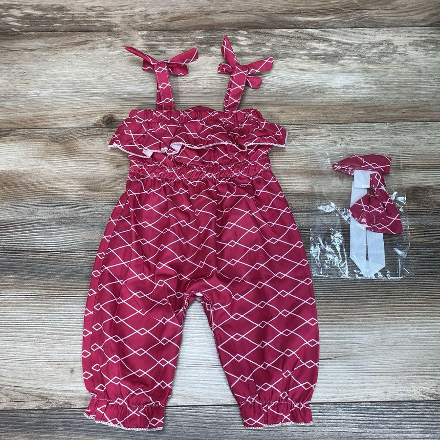 NEW Shein 2pc Romper & Bow Headwrap sz 6m - Me 'n Mommy To Be