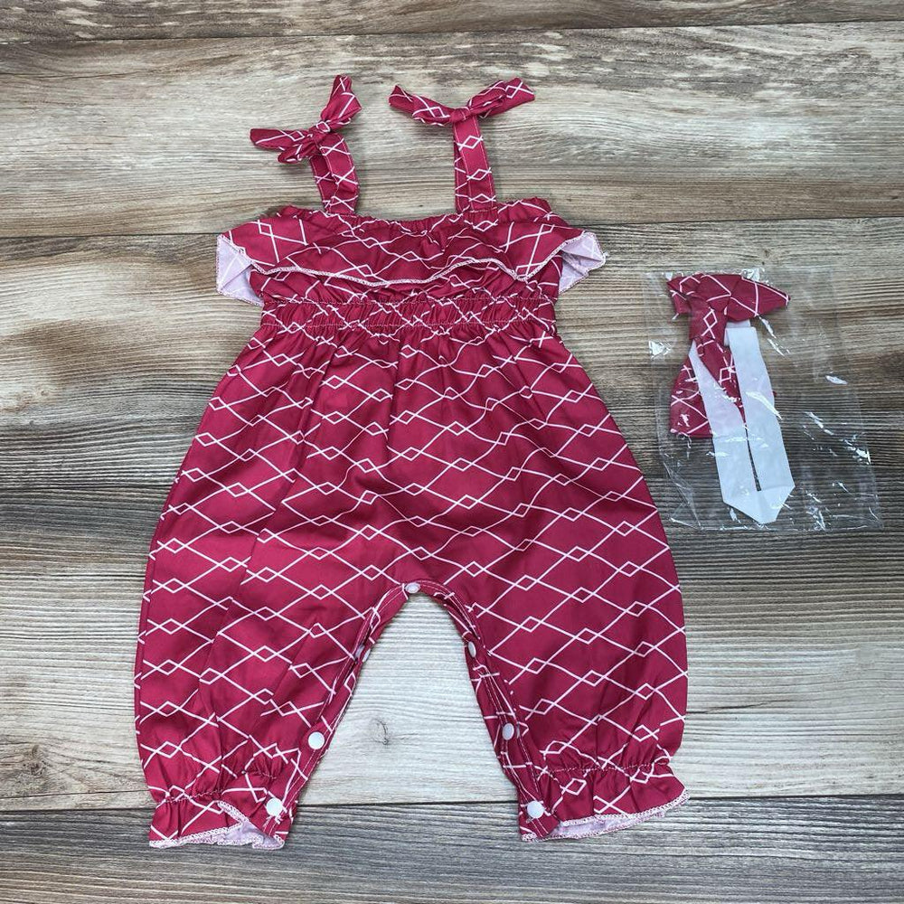 NEW Shein 2pc Romper & Bow Headwrap sz 6m - Me 'n Mommy To Be