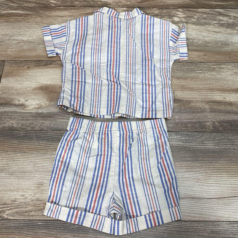 Cat & Jack 2pc Striped Button-Up Shirt & Shorts sz 12m - Me 'n Mommy To Be