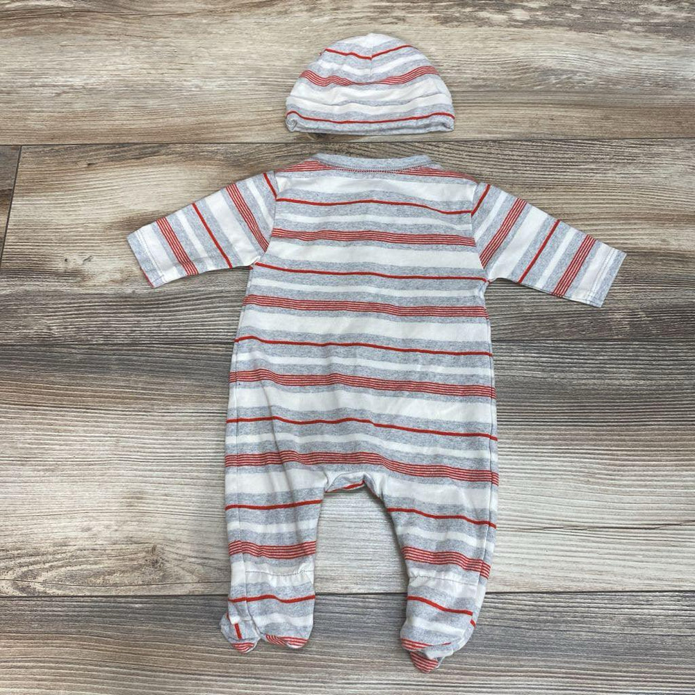 Ever & Ever 2pc Striped Sleeper & Hat sz PREEMIE - Me 'n Mommy To Be