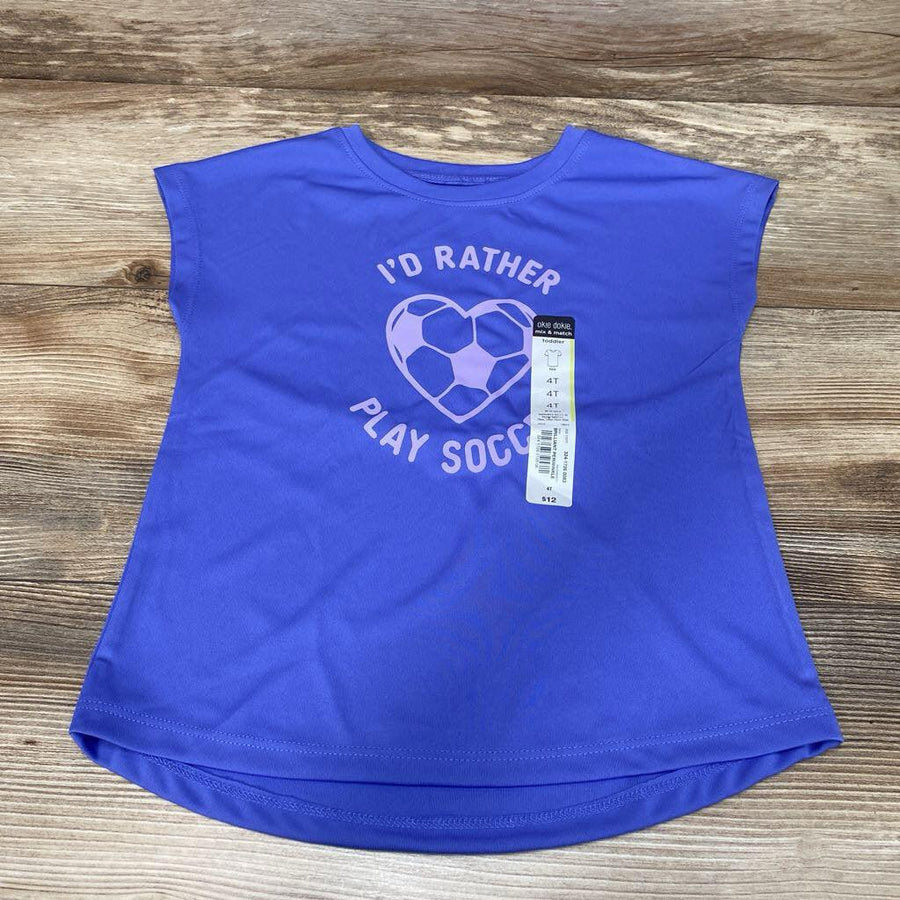 NEW Okie Dokie I'd Rather Play Soccer Shirt sz 4T - Me 'n Mommy To Be
