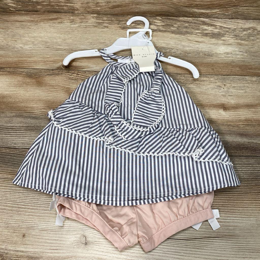 NEW Max Studio 3pc Striped Top & Shorts Set sz 12m - Me 'n Mommy To Be