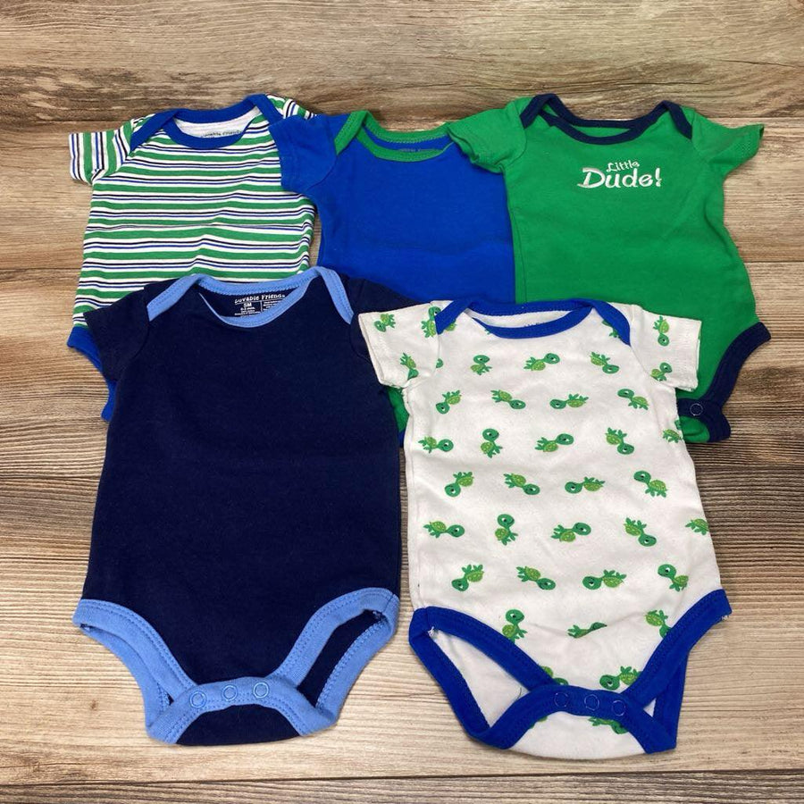 Luvable Friends 5pk Bodysuits sz 0-3m - Me 'n Mommy To Be