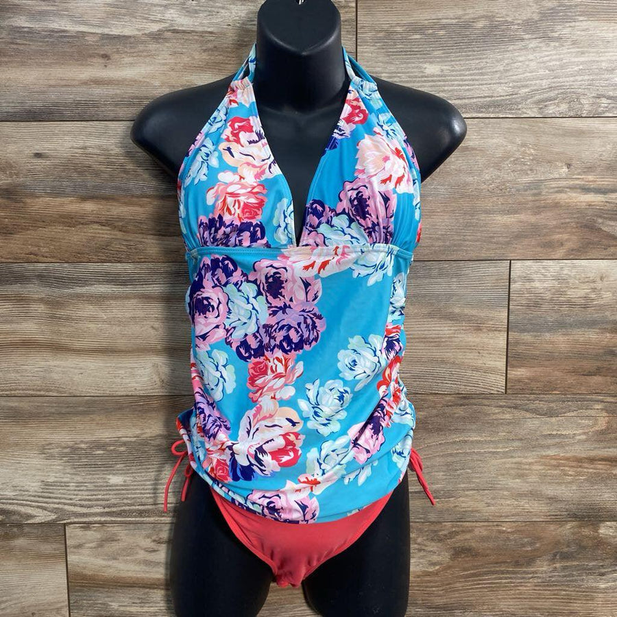 2pc Floral Maternity Swimsuit sz Large - Me 'n Mommy To Be