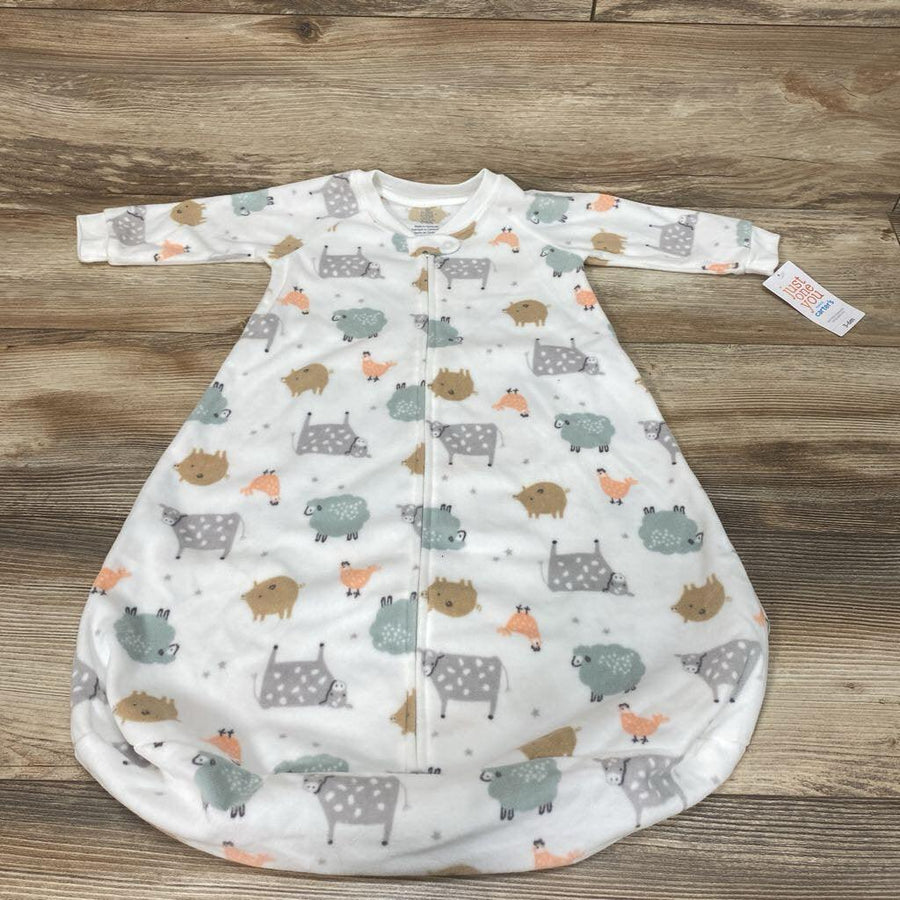 NEW Just One You Farm Animals Print Fleece Sack sz 3-6m - Me 'n Mommy To Be