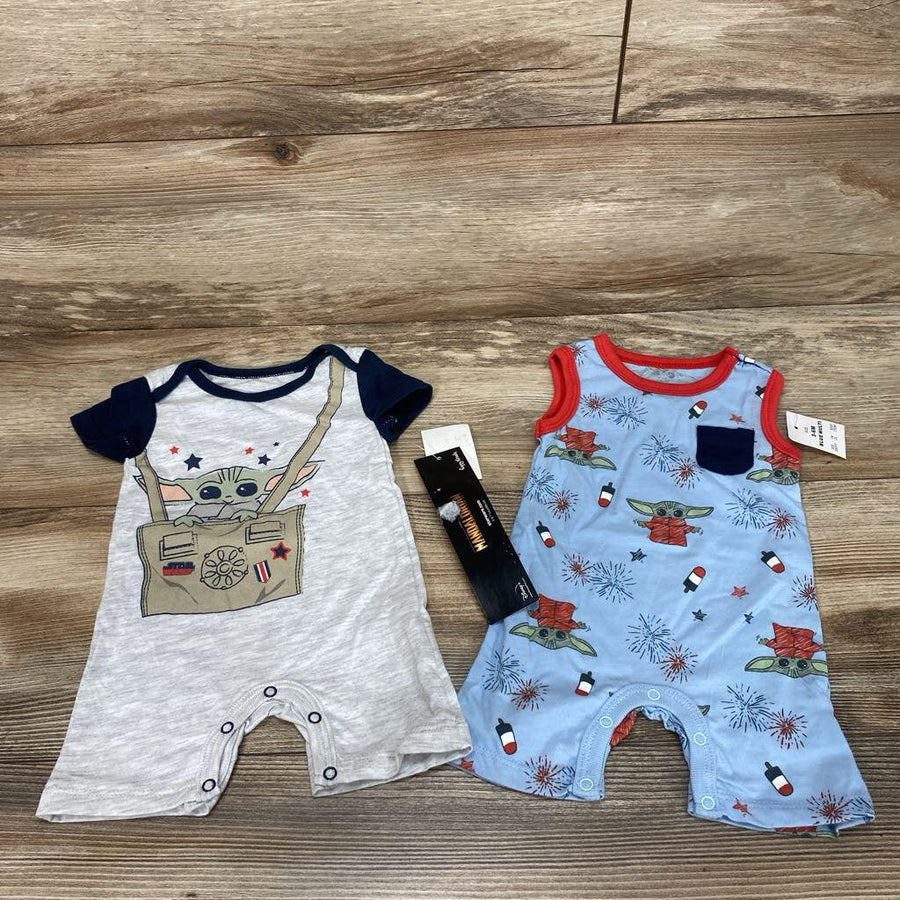 NEW Stars Wars 2pk Star Wars Rompers sz 3-6m - Me 'n Mommy To Be