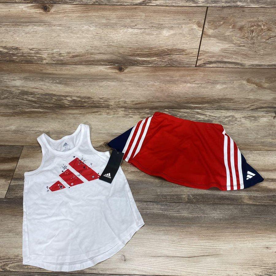 NEW Adidas 2pc Tank Top & Skort Set sz 3T - Me 'n Mommy To Be