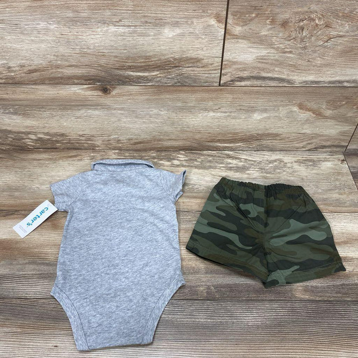 NEW Carter's 2pc Polo Bodysuit & Shorts sz 6m - Me 'n Mommy To Be