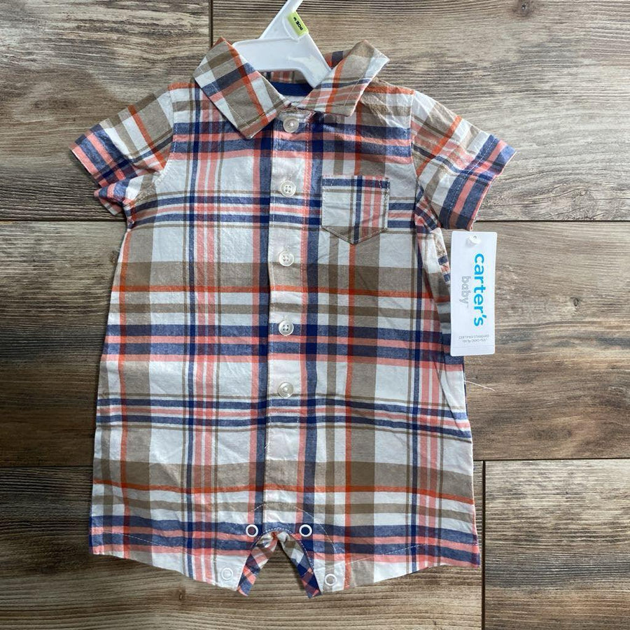 NEW Carter's Plaid Shortie Romper sz 3M - Me 'n Mommy To Be