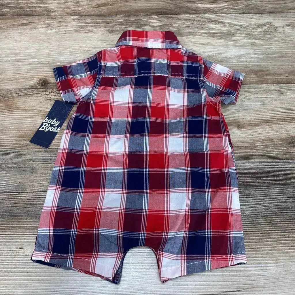 NEW OshKosh SS Plaid Romper sz 3m - Me 'n Mommy To Be