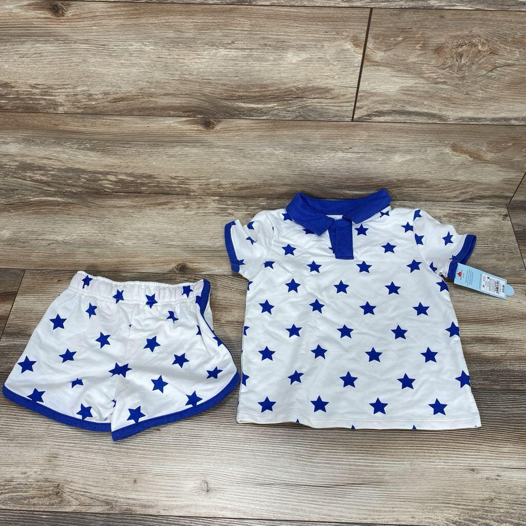 NEW Cat & Jack Star Print Polo Shirt & Shorts sz 5T - Me 'n Mommy To Be