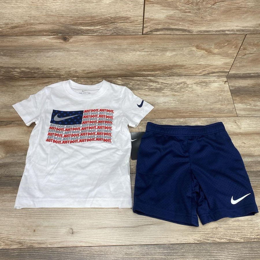 NEW Nike 2pc 'Just Do It.' Shirt & Shorts sz 4T - Me 'n Mommy To Be