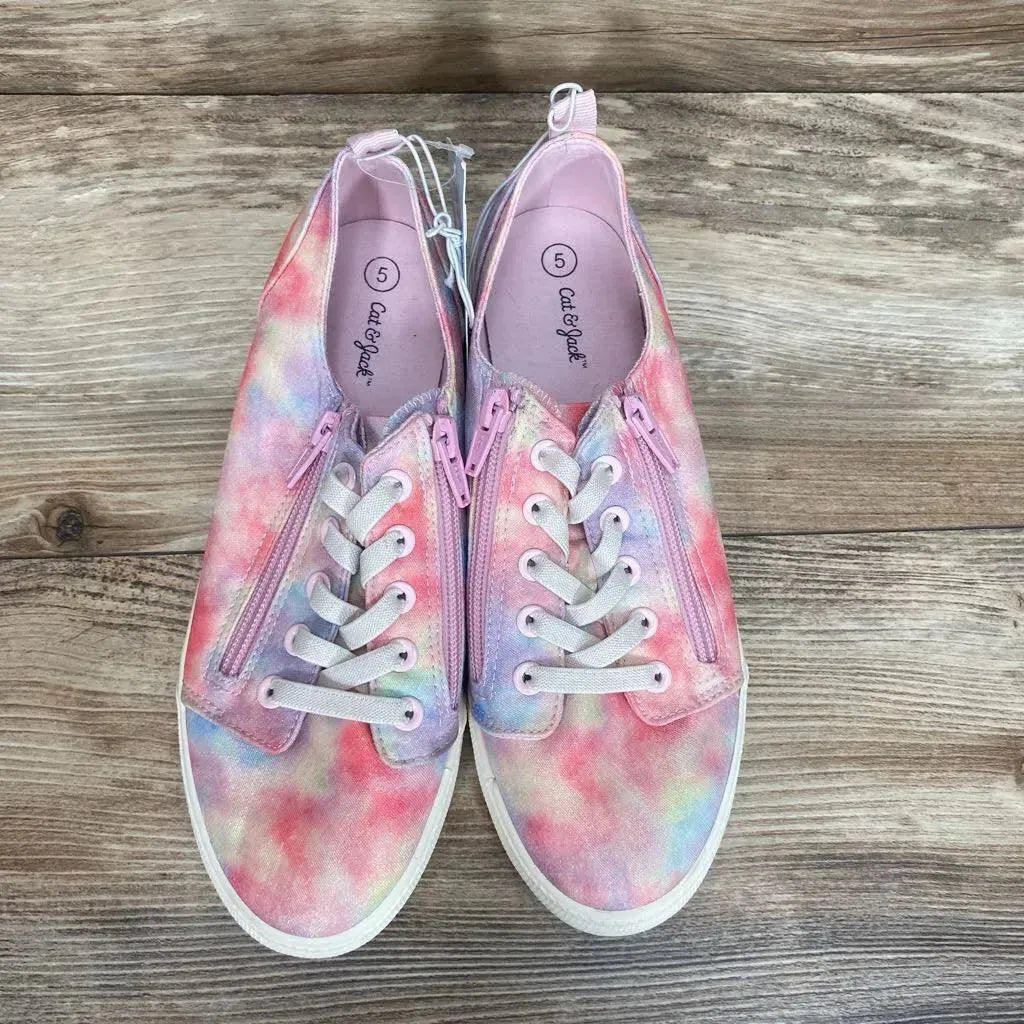 NEW Cat & Jack Lucian Double Zipper Sneakers sz 5Y - Me 'n Mommy To Be