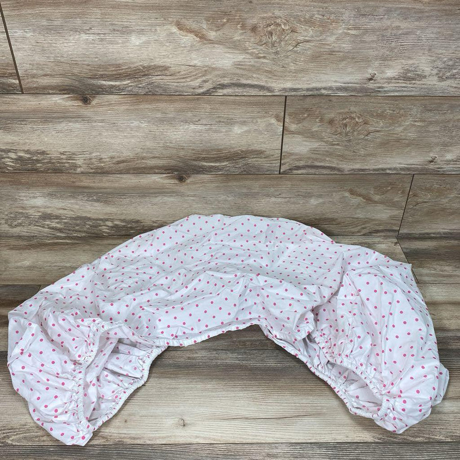 Pottery Barn Kids Organic Crib Fitted Sheet Pink Polk Dots - Me 'n Mommy To Be