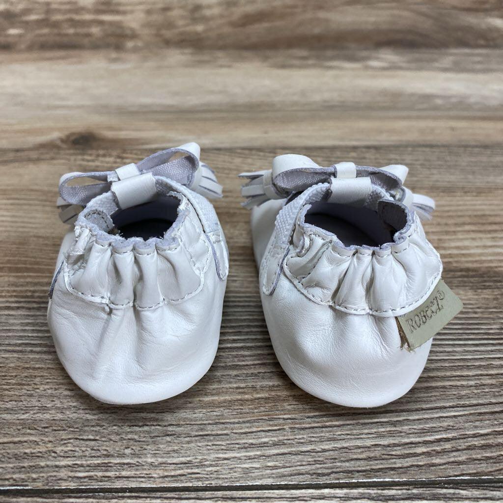 Robeez Meghan White Soft Sole Shoes sz 0-6m - Me 'n Mommy To Be