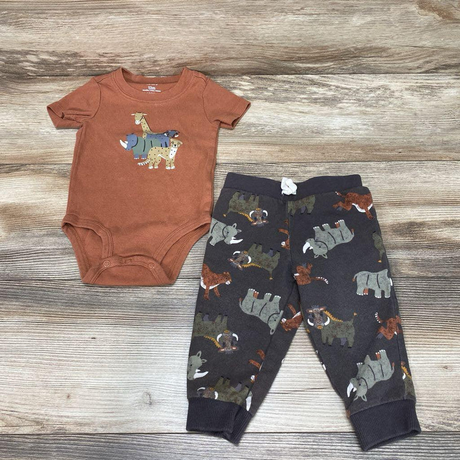 Carter's 2pc Dino Bodysuit & Pants sz 12M - Me 'n Mommy To Be