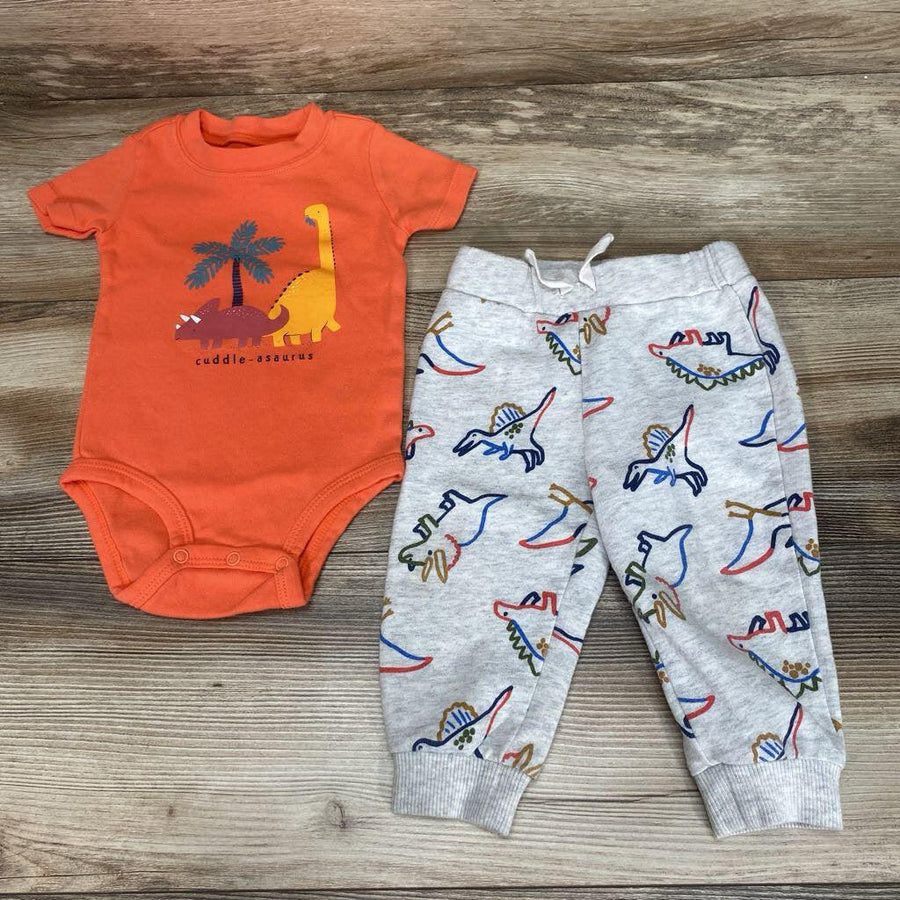 Carter's 2pc Cuddle-Asaurus Bodysuit & Pants sz 12M - Me 'n Mommy To Be