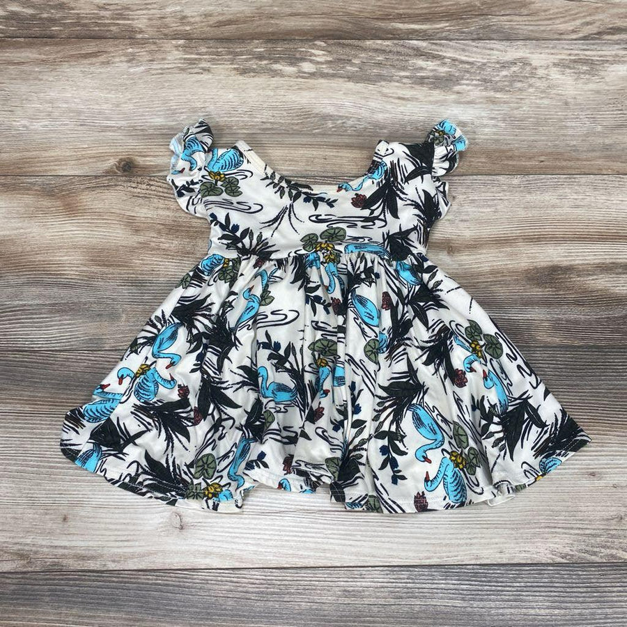 Dot Dot Smile Swans Dress sz 6-12m - Me 'n Mommy To Be