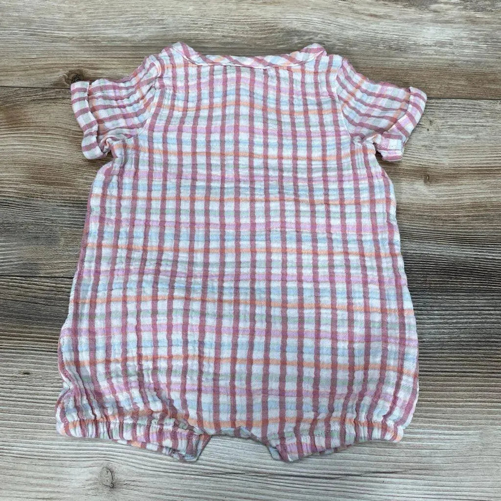 Cat & Jack Plaid Shortie Romper sz 6-9m - Me 'n Mommy To Be