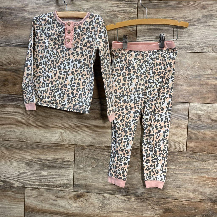 Mudpie 2pc Leopard Print Henley Pajama Set sz 5T - Me 'n Mommy To Be