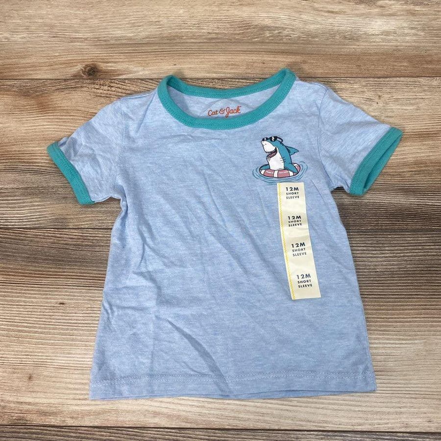 NEW Cat & Jack Shark Shirt sz 12m - Me 'n Mommy To Be