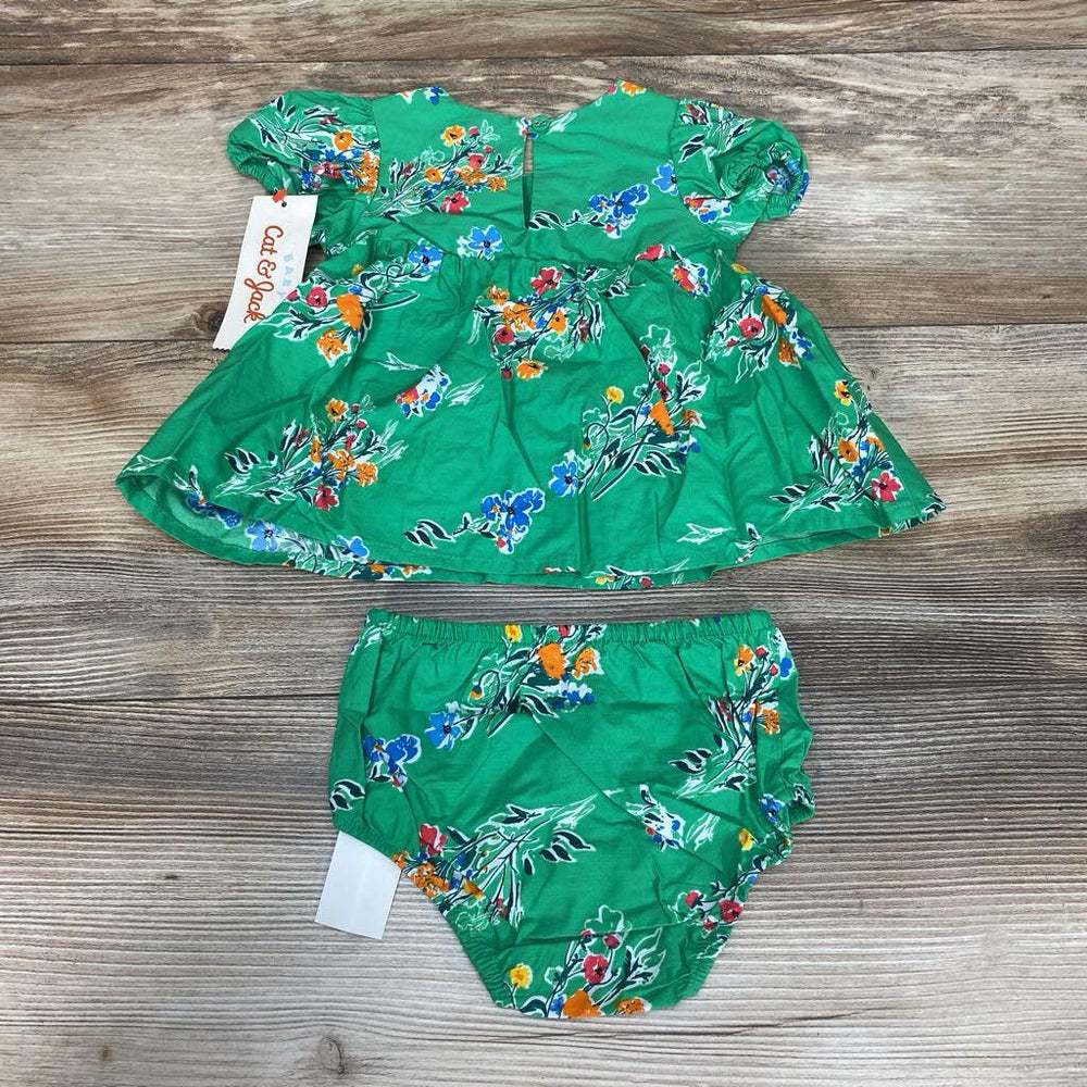 NEW Cat & Jack Floral Short Sleeve Dress Set sz 0-3m - Me 'n Mommy To Be